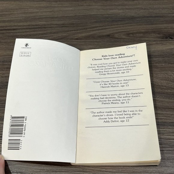 2005 Choose Your Own Adventure Paperback Book #9 Lost On The Amazon - Picture 9 of 16